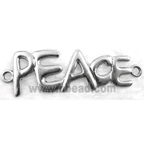 Tibetan Silver PEACE pendant, lead free and nickel free