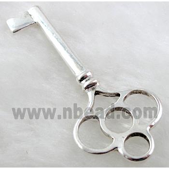 Tibetan Silver key pendant, lead free and nickel free