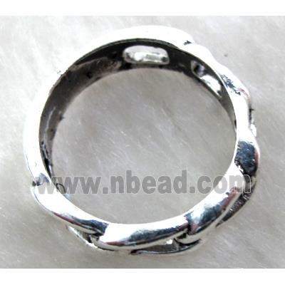 Tibetan Silver connector and ring, Lead free and nickel Free