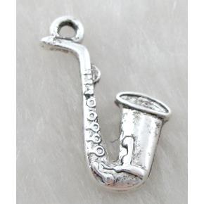 Tibetan Silver pipe pendant, lead free and nickel free