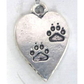 Tibetan Silver paw pendant, lead free and nickel free