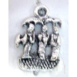 Tibetan Silver charm pendant, Lead free and nickel Free