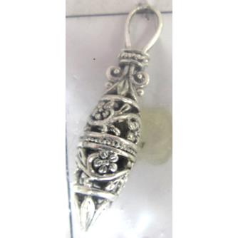 Tibetan Silver Hollow Pendants, Non-Nickel