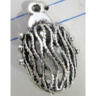 Beetle Charm, Tibetan Silver pendants, Non-Nickel