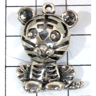 Tibetan Silver Hollow Tiger Pendants, Non-Nickel