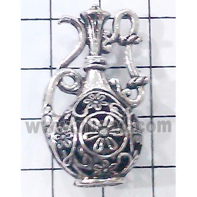 Hollow Tibetan Silver pendant, lead free and nickel free