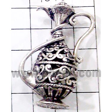 Hollow Tibetan Silver pendant, lead free and nickel free