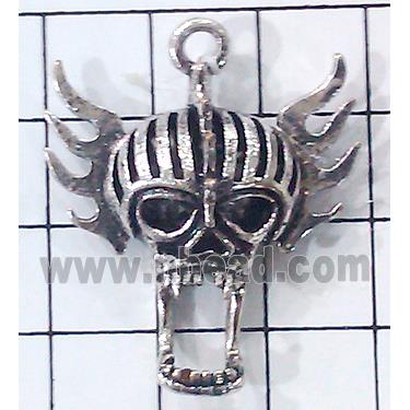 Hollow Tibetan Silver pendant, lead free and nickel free