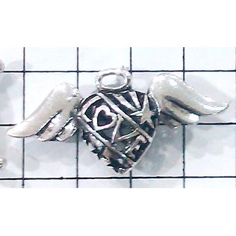 Hollow Tibetan Silver pendant, lead free and nickel free