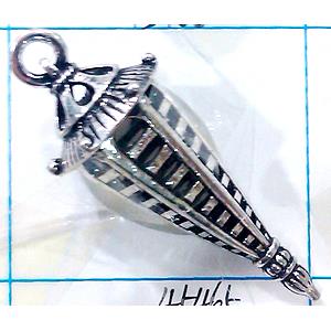 Hollow Tibetan Silver pendant, lead free and nickel free