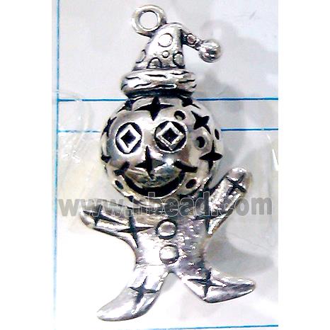 Hollow Tibetan Silver pendant, lead free and nickel free