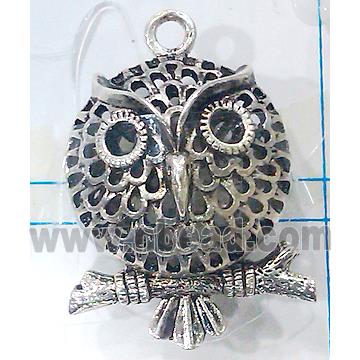 Hollow Tibetan Silver pendant, lead free and nickel free