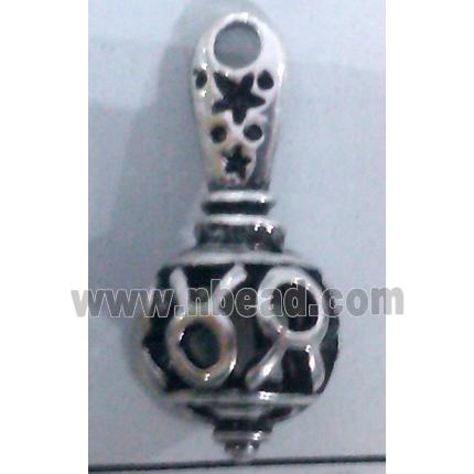 lead free and nickel free Tibetan Silver hollow pendant