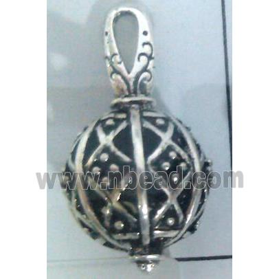 lead free and nickel free Tibetan Silver hollow pendant