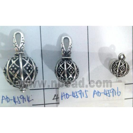 lead free and nickel free Tibetan Silver hollow pendant