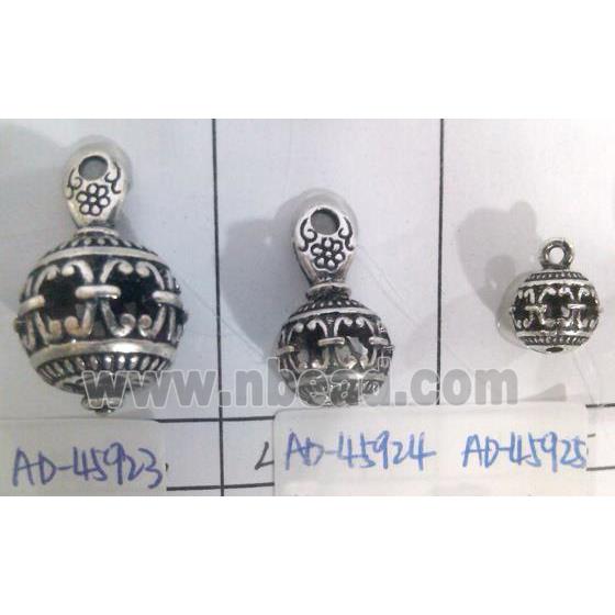 lead free and nickel free Tibetan Silver hollow pendant