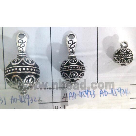 lead free and nickel free Tibetan Silver hollow pendant