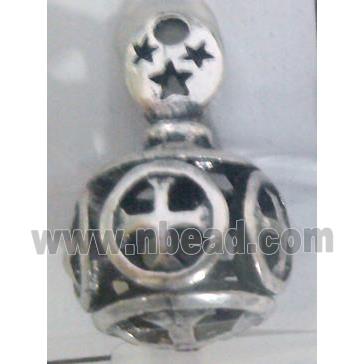 lead free and nickel free Tibetan Silver hollow pendant