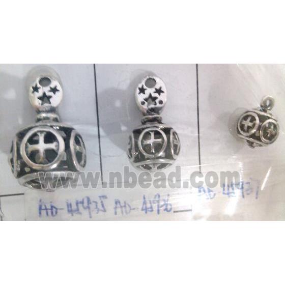 lead free and nickel free Tibetan Silver hollow pendant