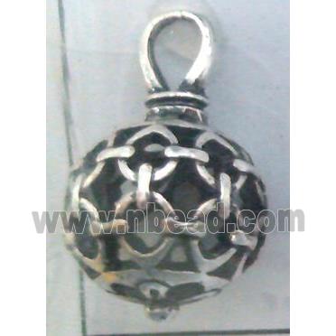 lead free and nickel free Tibetan Silver hollow pendant