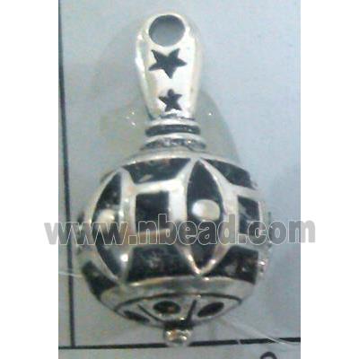 lead free and nickel free Tibetan Silver hollow pendant