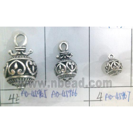 lead free and nickel free Tibetan Silver hollow pendant