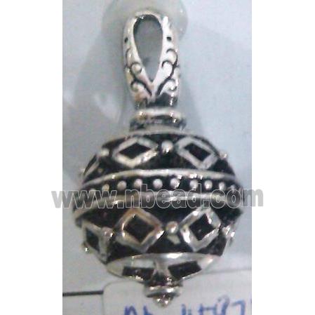 lead free and nickel free Tibetan Silver hollow pendant