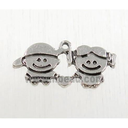 tibetan silver kids pendant, non-nickel