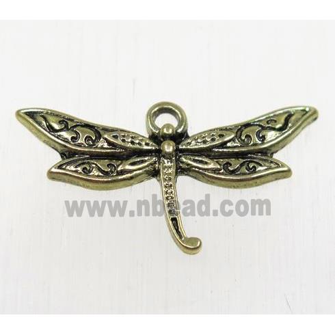 tibetan silver dragonfly pendant, non-nickel, antique bronze