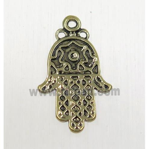 tibetan silver hamsahand pendant, non-nickel, antique bronze