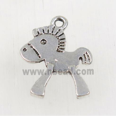 tibetan silver horse pendant, non-nickel