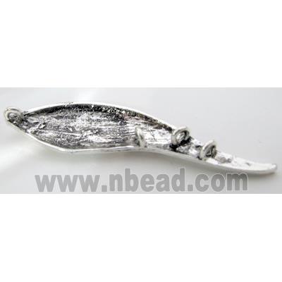 leaf, Tibetan Silver pendant, Non-Nickel