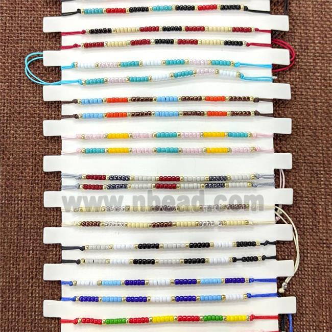 Seed Glass Bracelets Stretchy Mixed