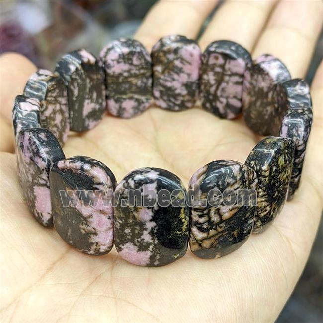 Natural Chinese Rhodonite Bracelet Stretchy