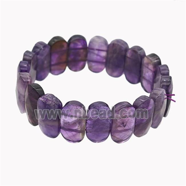 Natural Purple Amethyst Bracelet Stretchy