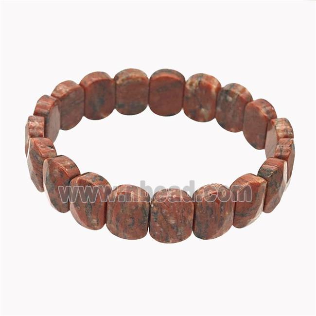 Red Marble Bracelet Stretchy