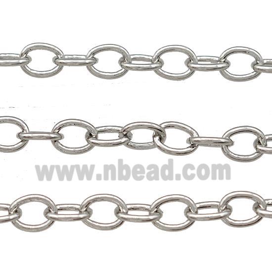 Copper Rolo Chain Platinum Plated