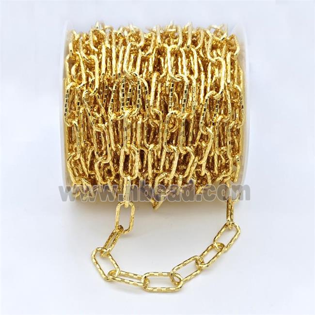 Copper Paperclip Chain Gold Plated