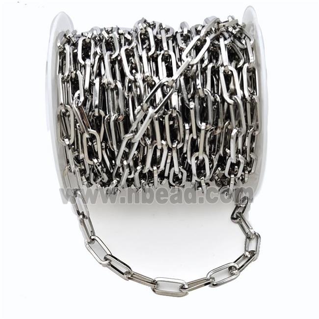 Iron Paperclip Chain Platinum Plated