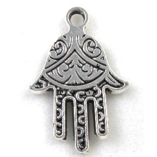 tibetan silver Hamsa Hand Pendant, Zn Alloy