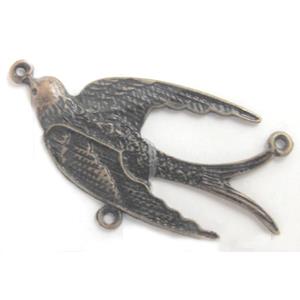 Tibetan Silver bird pendants, Lead and nickel Free, bronze