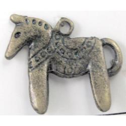 Tibetan Silver Horse pendant, Lead and nickel Free, bronze