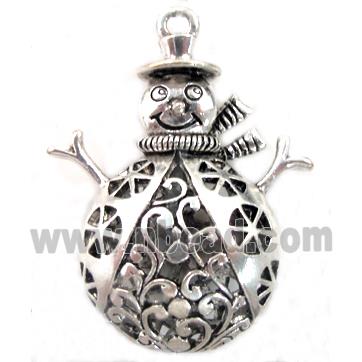 Tibetan Silver snowman pendants, Lead and nickel Free