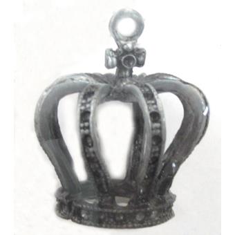 Tibetan Silver Crown pendants, lead and nickel free