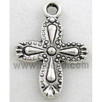 tibetan silver cross pendant, Non-Nickel