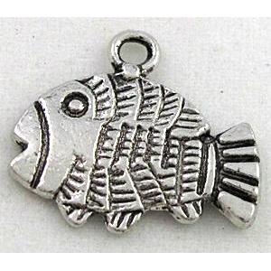 tibetan silver alloy fish pendant, Non-Nickel