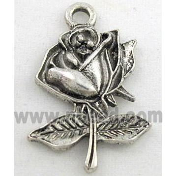 tibetan silver flower pendant, Non-Nickel