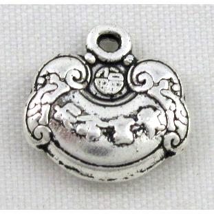 tibetan silver charms bead non-nickel