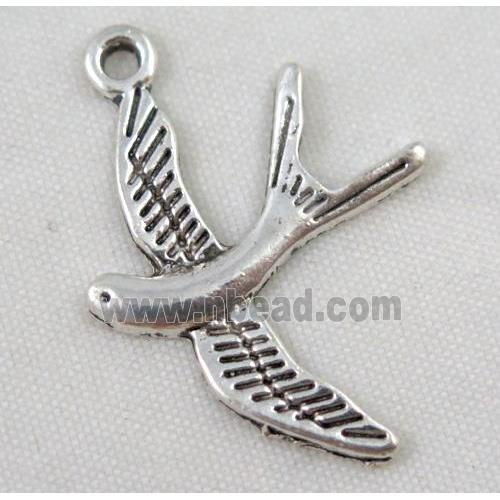 Tibetan silver bird pendant, Non-nickel