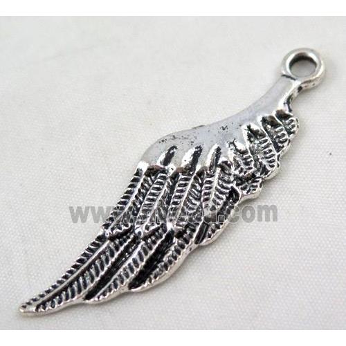 Tibetan silver wing pendant, Non-nickel